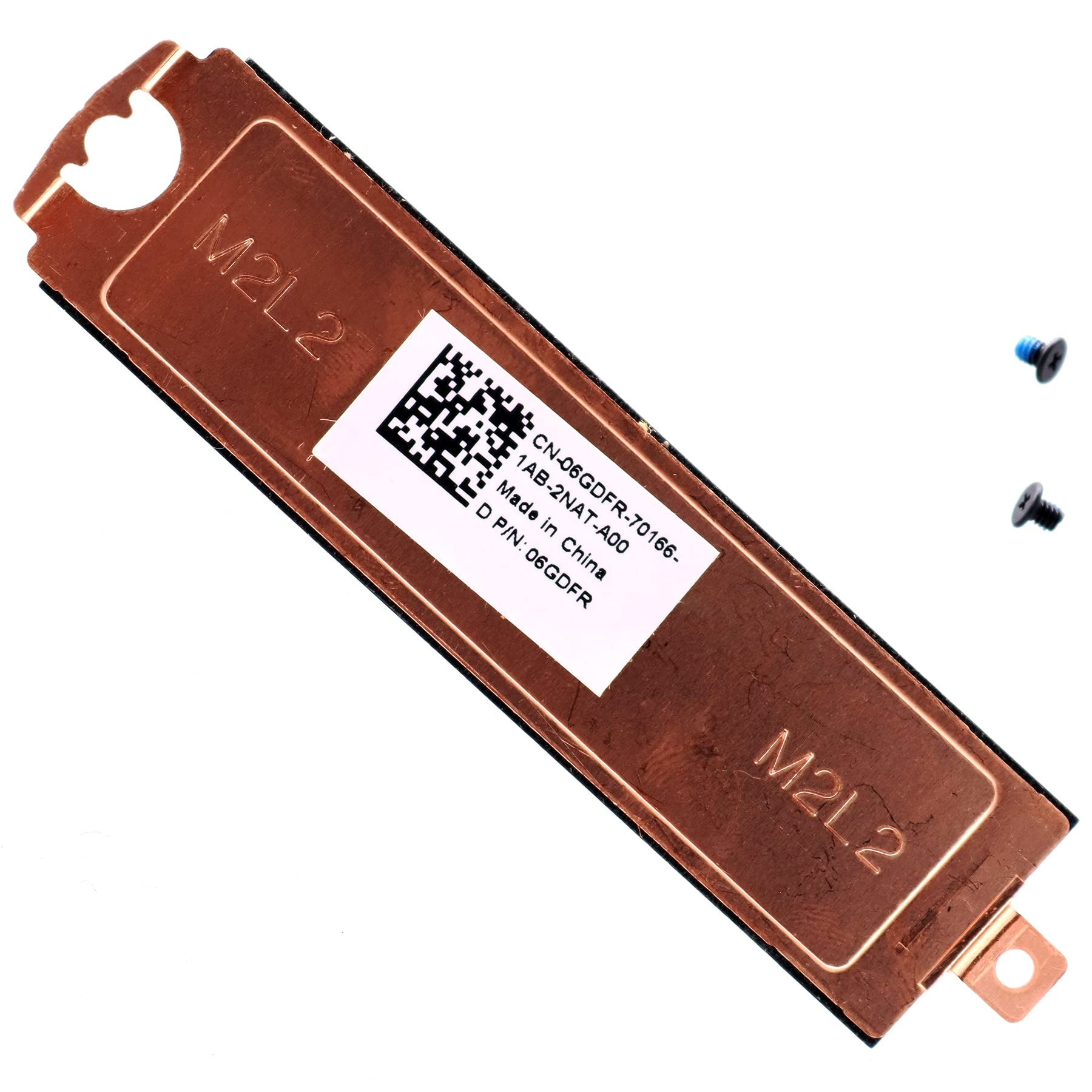 Deal4GO Slot 2 2280/2230 M.2 SSD Heatsink Cover 6GDFR 06GDFR Thermal Shield  Pads for Dell Precision 3561 3560 Latitude 5521 5520