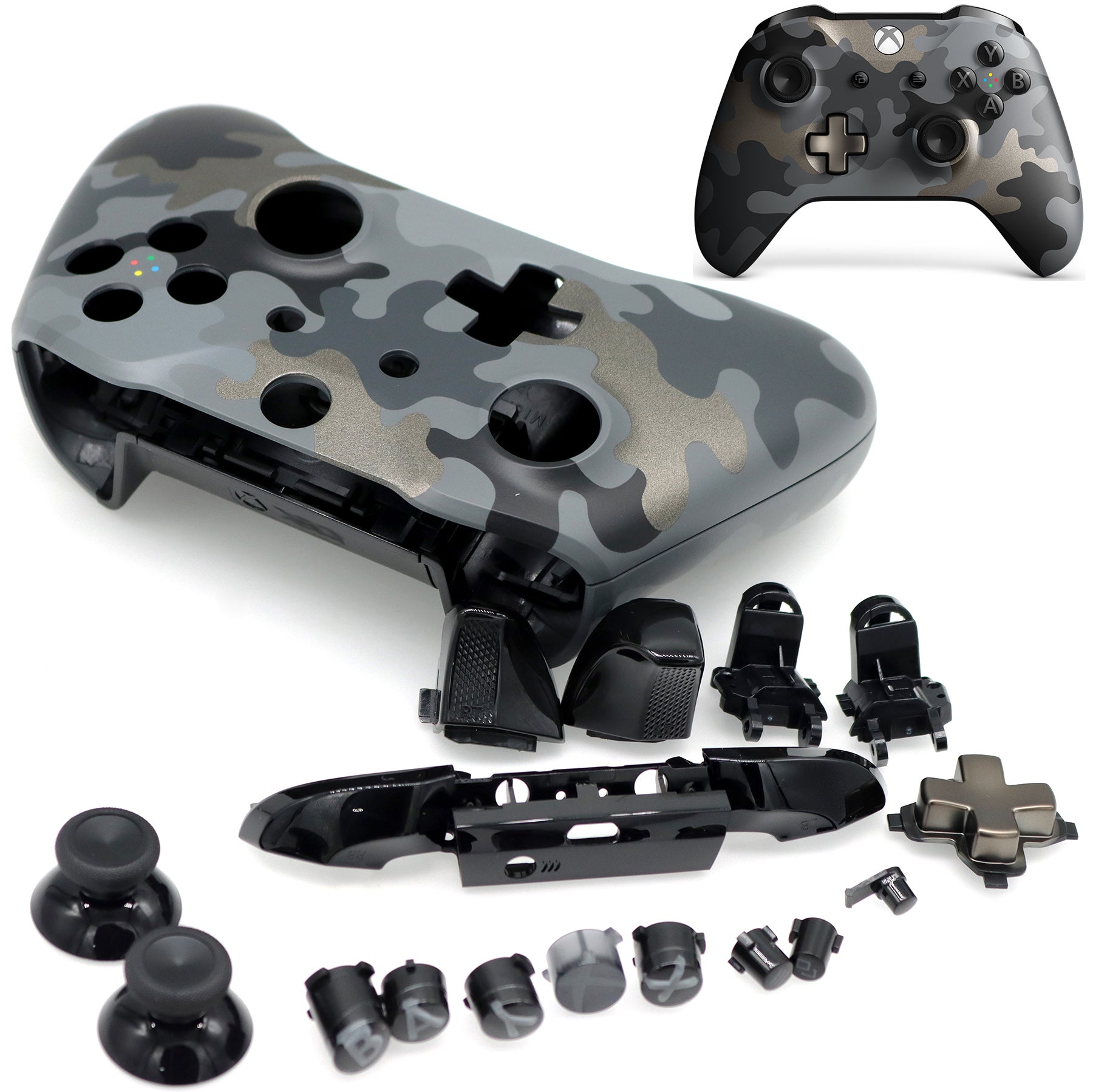 FULL Shell Housing Case set Replacement for Xbox One S Controller Night ...