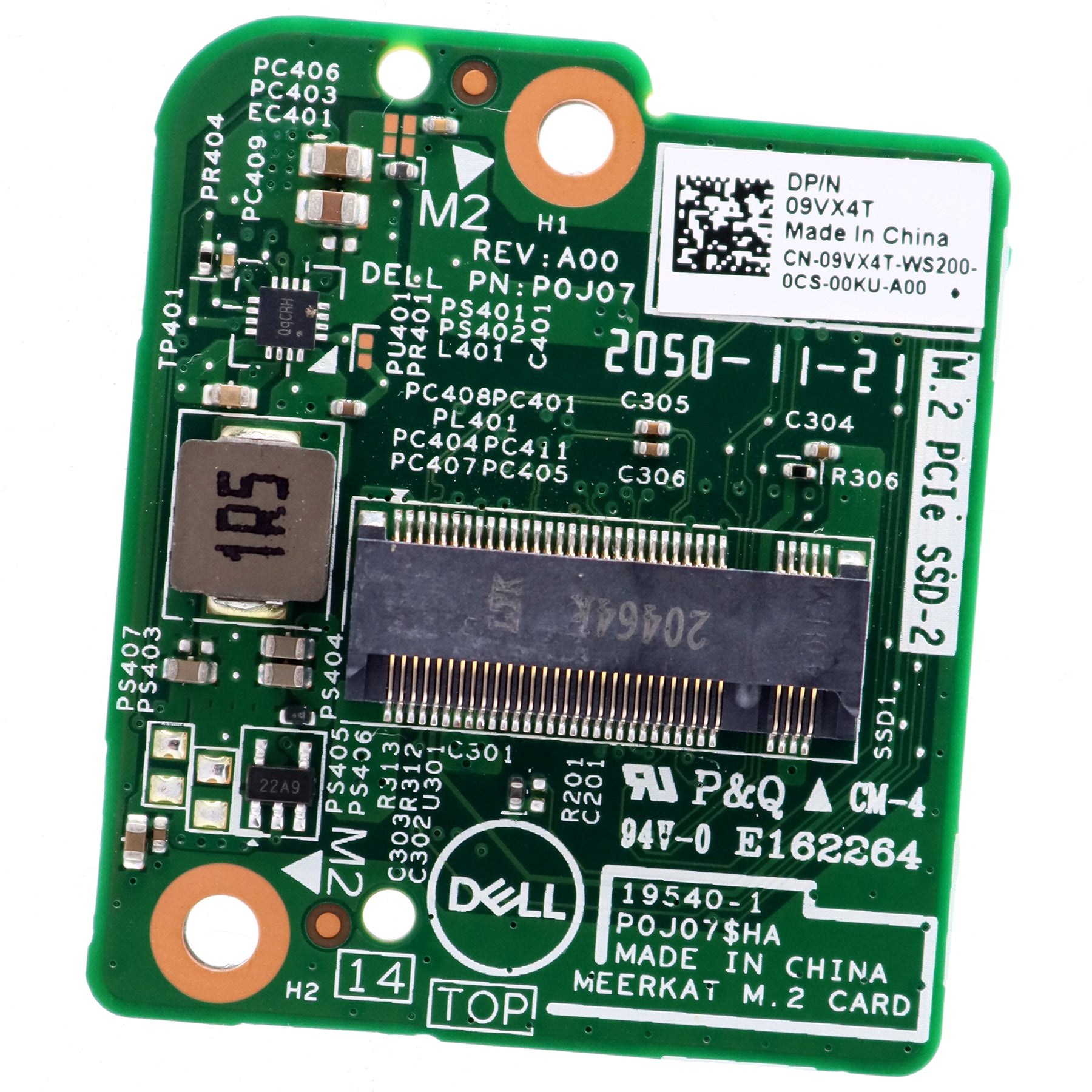 M.2 PCIe SSD Daughter Board 9VX4T 09VX4T for Dell OptiPlex 7090 Ultra