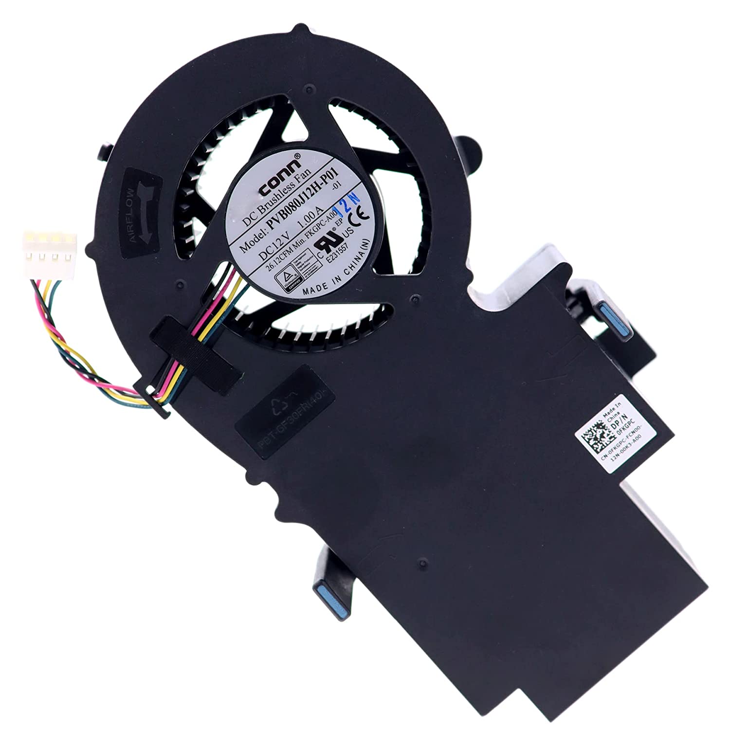 65W to 80W i7 i9 CPU Cooling Fan with HEATSINK Assembly FKGPC KJ6KH for