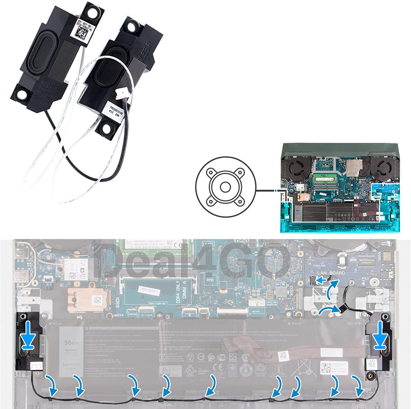Internal Speaker YK6C6 0YK6C6 PK230013100 for Dell G15 5510 5511 5515