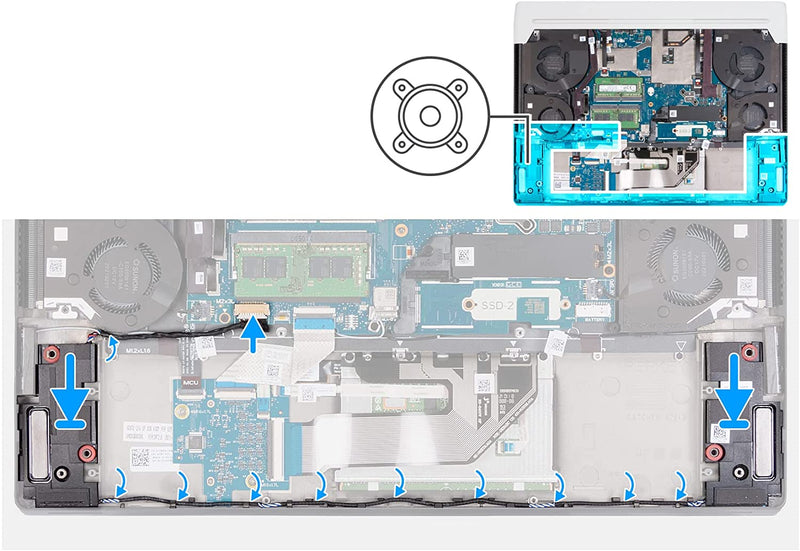 Alienware Pc X17 R2 Internal Internal Speaker K6FFN 0K6FFN GDS70 PK230013N00 for Dell Alienware X17