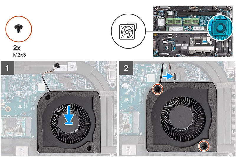 CPU Cooling Fan DXJNV EG50050S1-CH00-S9A for Dell Latitude 15 5520 Precision 3560
