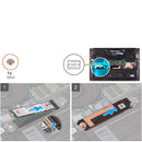 Slot 1 M.2 2280 SSD Heatsink Cover Thermal Pads 0130R6 130R6 for Dell XPS 15 9500 9510 Precision 5550 5560 Latitude 5500