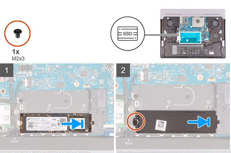 M.2 2280 SSD Heatsink Thermal Shield Plate 5GDMJ 05GDMJ for Dell Alienware X15 R1 Gaming Laptop