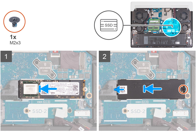 M.2 2280 SSD Heatsink Cover C99KM 0C99KM Thermal Shield Plate for Dell Alienware X17 R1