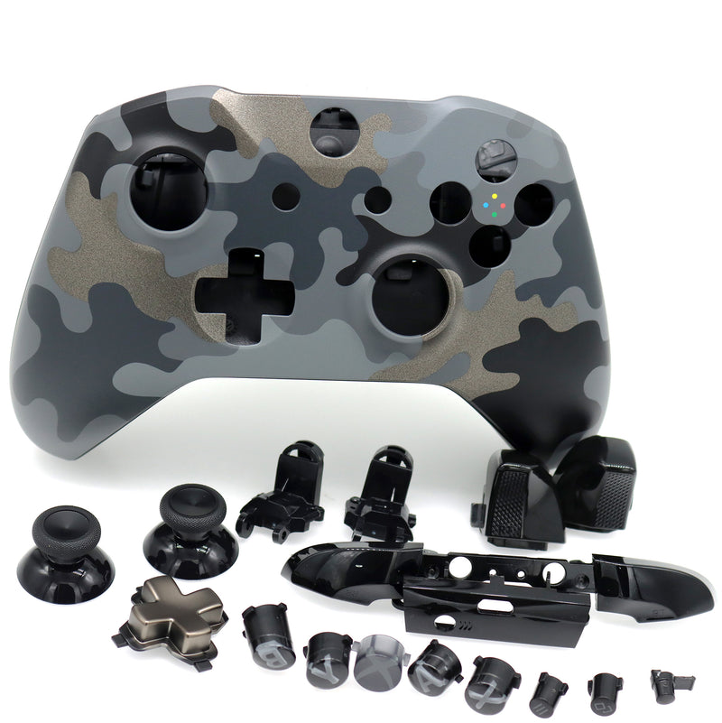 Full Housing Shell set w/ Trigger Buttons Thumbsticks Replacement for Xbox One Controller 1708 Midnight Forces II Edition