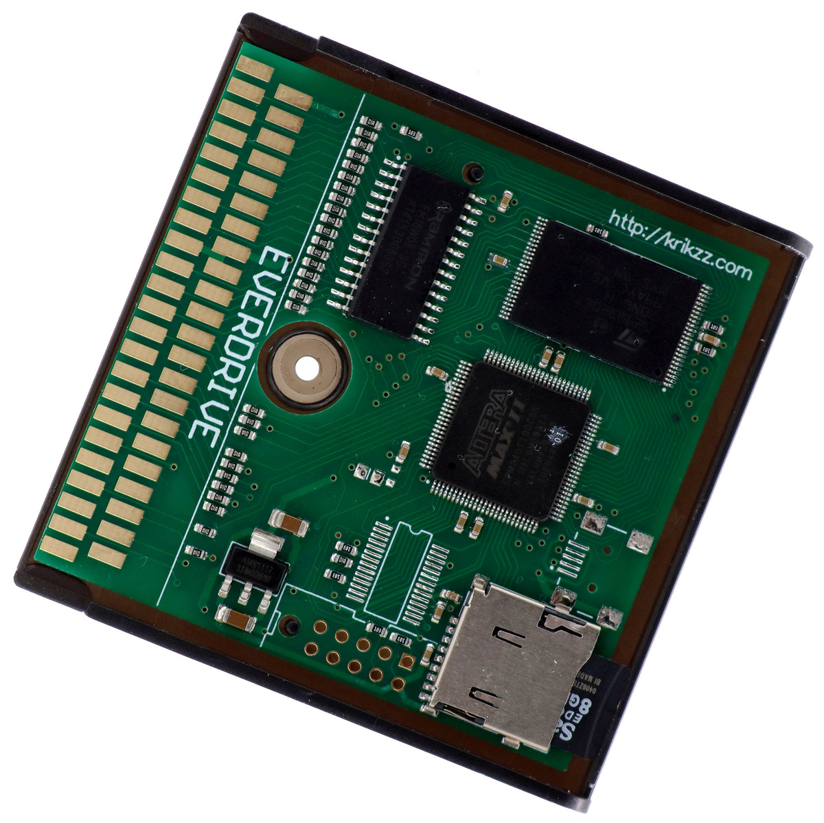 FlashCart Game Cartridge Card w/ 1000 Games Micro SD Card for Sega Gam