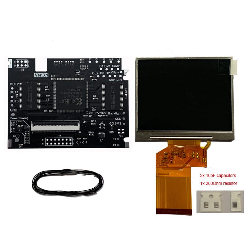 LED Backlight LCD Screen Upgrade Mod Board kit w/ TFT LCD for Sega Game ...